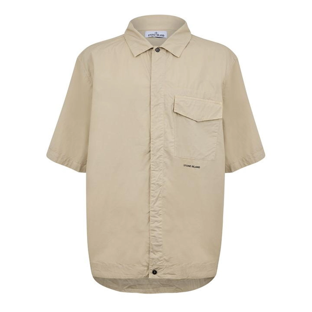 Stone Island Stone Overshirt Sn42 - Beige